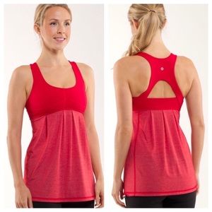 {lululemon} run your heart out tank - currant
